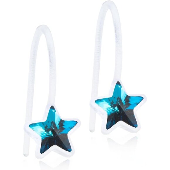 Nickel Free Medical Plastic Star Pendant Earrings Best Choice For Sensitive Ears - Picture 1 of 3